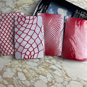 Red Fishnet Stockings (4pk)